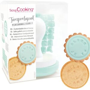 Tampon à biscuits ScrapCooking avec message personnalisable Blanc 8 x 6,5 cm - Tampon à biscuits - Publicité Tampon à biscuits ScrapCooking avec message personnalisable Blanc 8 x 6,5 cm - Tampon à biscuits - Publicité