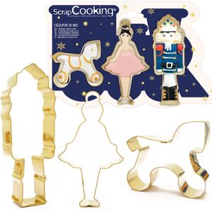 Set med kakformar Casse-Noisette - Guld - Julbakverktyg Set med kakformar Casse-Noisette - Guld - Julbakverktyg