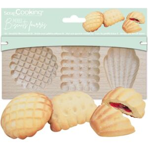 Moule en bois ScrapCooking pour biscuits fourrés - 3 formes - 20x10cm Moule en bois ScrapCooking pour biscuits fourrés - 3 formes - 20x10cm