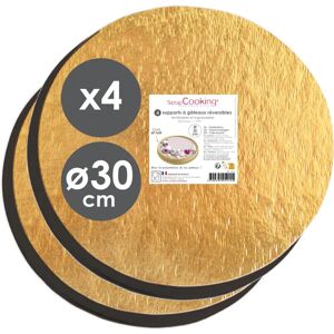 ScrapCooking 4 Cake Supports - Gold and Black - 30 cm - Cake Supports ScrapCooking 4 Cake Supports - Gold and Black - 30 cm - Cake Supports