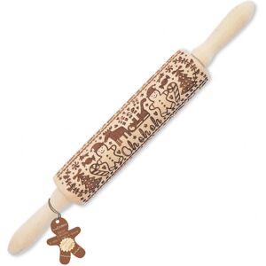 Rouleau en bois ScrapCooking - 39 cm - Motifs de Noël Rouleau en bois ScrapCooking - 39 cm - Motifs de Noël