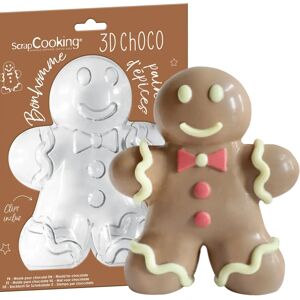 ScrapCooking Gingerbread Man 3D Chocolate Mold - Reusable, 18cm ScrapCooking Gingerbread Man 3D Chocolate Mold - Reusable, 18cm