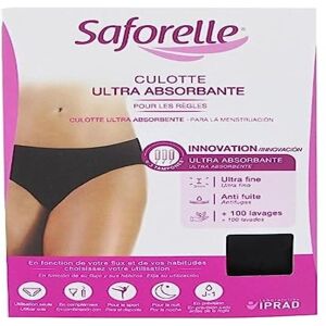 Marque Saforelle Short Ultra Absorbant Noir Taille M - Sous-vêtements Menstruels - Publicité Marque Saforelle Short Ultra Absorbant Noir Taille M - Sous-vêtements Menstruels - Publicité