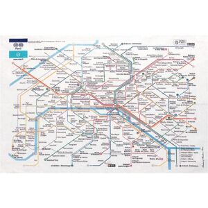 Torchon en coton métro Paris Winkler - Design français moderne - Publicité Torchon en coton métro Paris Winkler - Design français moderne - Publicité