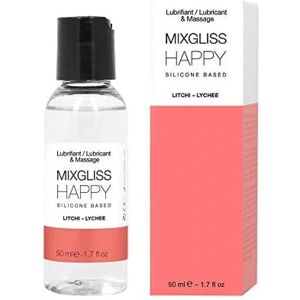 Huile de massage et lubrifiant en silicone Lychee Mixgliss - 50ml Huile de massage et lubrifiant en silicone Lychee Mixgliss - 50ml