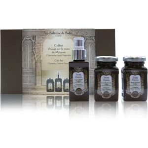 Coffret La Sultane de Saba Voyage Sur la Route - Lait corporel, Cire exfoliante, Beurre de karité - Publicité Coffret La Sultane de Saba Voyage Sur la Route - Lait corporel, Cire exfoliante, Beurre de karité - Publicité