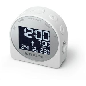 Réveil Muse M-09CW - Numérique, Blanc, Snooze, Écran LCD - Publicité Réveil Muse M-09CW - Numérique, Blanc, Snooze, Écran LCD - Publicité