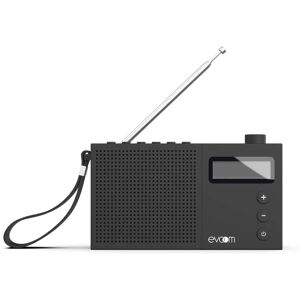 Radio Evoom EGY Musta - FM ja DAB+ 2 herätyskellolla Radio Evoom EGY Musta - FM ja DAB+ 2 herätyskellolla