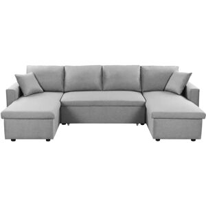 Canapé U convertible MASSIMO avec rangement - 6 places - Publicité Canapé U convertible MASSIMO avec rangement - 6 places - Publicité