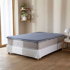 Terre de Nuit - Housse surmatelas jersey anthracite 100% coton extensible 160x200 - Publicité Terre de Nuit - Housse surmatelas jersey anthracite 100% coton extensible 160x200 - Publicité