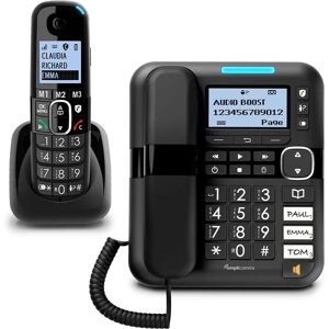 Système téléphonique sans fil Lechpol KOM1002 - Noir - Garantie 1 an - Publicité Système téléphonique sans fil Lechpol KOM1002 - Noir - Garantie 1 an - Publicité