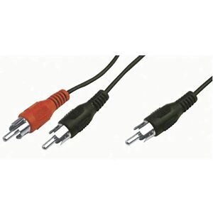 Waytex 21150 - Câble audio RCA 5m - Noir, Rouge - Publicité Waytex 21150 - Câble audio RCA 5m - Noir, Rouge - Publicité