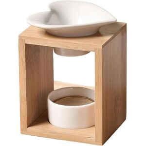 ZEN'ARÔME Arum Öl-Wärmer - Bambus Keramik - 9x7x12.5 cm - Ätherischer Öldiffusor ZEN'ARÔME Arum Öl-Wärmer - Bambus Keramik - 9x7x12.5 cm - Ätherischer Öldiffusor