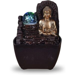 Zen Arôme - Kleine Resin-Inn fountain mit Theravada Buddha - Brun Zen Arôme - Kleine Resin-Inn fountain mit Theravada Buddha - Brun