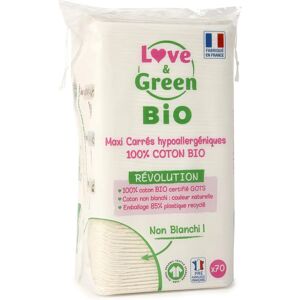 Love & Green Lingettes en Coton Bio Maxi - Hypoallergéniques, 70 pcs - Publicité Love & Green Lingettes en Coton Bio Maxi - Hypoallergéniques, 70 pcs - Publicité
