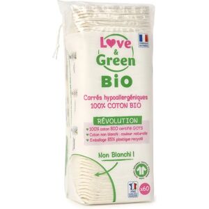 Disques de coton bio Love & Green - 60 unités hypoallergéniques - Publicité Disques de coton bio Love & Green - 60 unités hypoallergéniques - Publicité