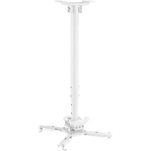 Support de plafond KIMEX pour vidéoprojecteurs - Ajustable 60-90cm, Blanc - Publicité Support de plafond KIMEX pour vidéoprojecteurs - Ajustable 60-90cm, Blanc - Publicité