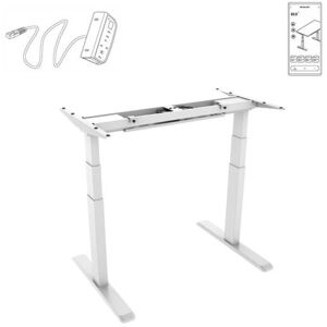 Bureau réglable électrique Kimex - 180x75cm Blanc - Ergonomique - Publicité Bureau réglable électrique Kimex - 180x75cm Blanc - Ergonomique - Publicité