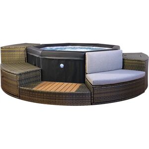 Spa Netspa Octopus - 6 Places - Anthracite - Design Semi-Rigide Durable - Publicité Spa Netspa Octopus - 6 Places - Anthracite - Design Semi-Rigide Durable - Publicité