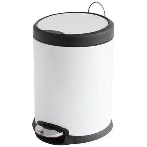 MSV Model 3700703905523 White Steel Round Trash Can - Trash Can MSV Model 3700703905523 White Steel Round Trash Can - Trash Can