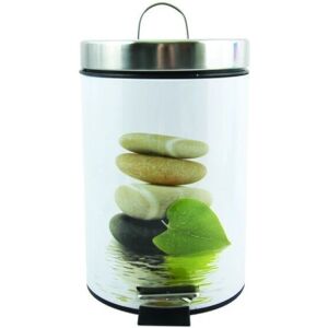 MSV 100487 3 L Round Stainless Steel Multicolor Trash Bin MSV 100487 3 L Round Stainless Steel Multicolor Trash Bin