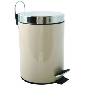MSV 3700703905110 Stainless Steel Trash Can - 3L Beige MSV 3700703905110 Stainless Steel Trash Can - 3L Beige