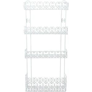 Estante de baño de MSV de 4 niveles en blanco Estante de baño de MSV de 4 niveles en blanco