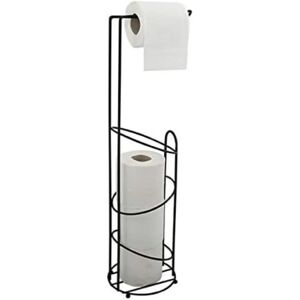 MSV Mat sort toiletpapirholder - Fritstående Moderne Design MSV Mat sort toiletpapirholder - Fritstående Moderne Design