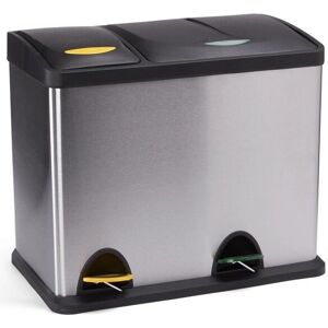 MSV 100450 26 L Rectangular Stainless steel Black - Trash Can MSV 100450 26 L Rectangular Stainless steel Black - Trash Can