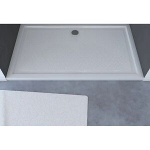 AURLANE Receveur de douche rectangulaire en acrylique - Antidérapant - 140x80 cm AURLANE Receveur de douche rectangulaire en acrylique - Antidérapant - 140x80 cm