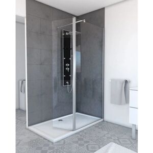 Panneau de Douche Aurlane - 40x200cm - Verre trempé 6MM - Design français - Publicité Panneau de Douche Aurlane - 40x200cm - Verre trempé 6MM - Design français - Publicité