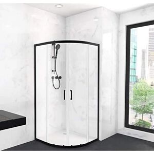 Paroi de douche MARWELL CITY - Verre trempé, réversible, noir - Publicité Paroi de douche MARWELL CITY - Verre trempé, réversible, noir - Publicité