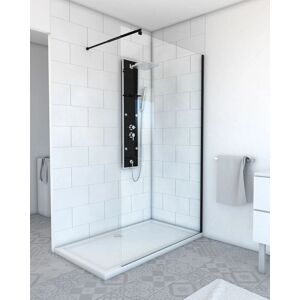 Aurlane - Paroi de Douche 120x200cm - Profil Noir Mat Aurlane - Paroi de Douche 120x200cm - Profil Noir Mat