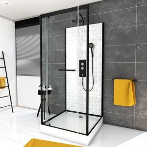 Cabine de Douche Carrée AURLANE 80x80x230cm - Motif Carrelage Métro Cabine de Douche Carrée AURLANE 80x80x230cm - Motif Carrelage Métro