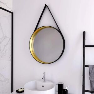 Aurlane Wandspiegel 50cm Diameter - Goud & Zwart Afwerking Aurlane Wandspiegel 50cm Diameter - Goud & Zwart Afwerking