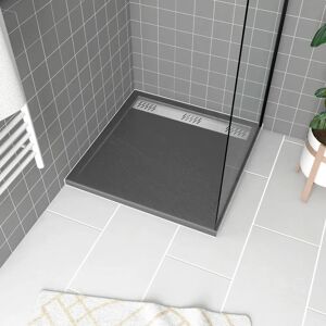 Aurlane FAC390 Bac à douche gris - Antidérapant, 80x80cm Aurlane FAC390 Bac à douche gris - Antidérapant, 80x80cm