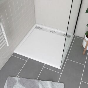 Aurlane FAC484 Bañera de ducha blanca - Antideslizante, 4cm, Acrílico reforzado Aurlane FAC484 Bañera de ducha blanca - Antideslizante, 4cm, Acrílico reforzado