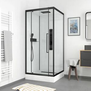 Aurlane CAB247 Cabine de Douche - Portes en Verre Réversibles - Style Industriel Aurlane CAB247 Cabine de Douche - Portes en Verre Réversibles - Style Industriel