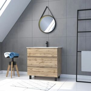 AURLANE Mueble de baño Roble - Acabado en madera natural AURLANE Mueble de baño Roble - Acabado en madera natural