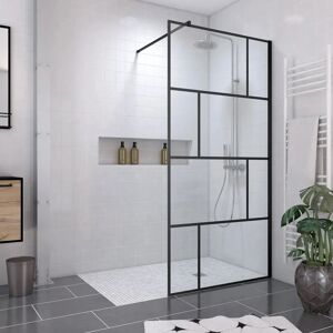 Aurlane PACF101 paroi de douche - Verre, Noir, 100x195cm - Publicité Aurlane PACF101 paroi de douche - Verre, Noir, 100x195cm - Publicité
