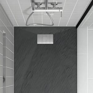 Aurlane Modèle FAC727 Receveur en Acier Inoxydable avec Grille Perforée - Receveur de Douche Aurlane Modèle FAC727 Receveur en Acier Inoxydable avec Grille Perforée - Receveur de Douche