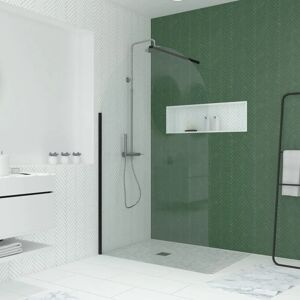Paroi de douche noire mate 120x200cm - Dark Curved Paroi de douche noire mate 120x200cm - Dark Curved
