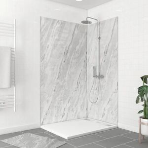 Aurlane PACP261 Enclosure de douche - Profil d'angle chrome - Panneaux Ice Lunar Aurlane PACP261 Enclosure de douche - Profil d'angle chrome - Panneaux Ice Lunar