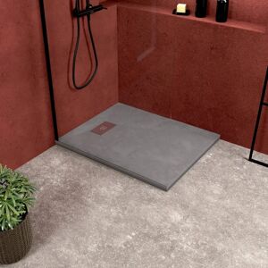 Aurlane - Bac à douche gris effet pierre 100x80cm - Résistant Aurlane - Bac à douche gris effet pierre 100x80cm - Résistant
