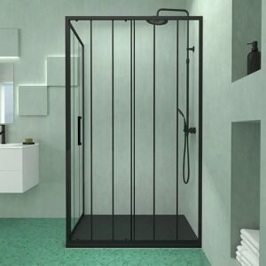 Aurlane PACF195 Porte de Douche - Noir, Réversible, 120x80x200cm Aurlane PACF195 Porte de Douche - Noir, Réversible, 120x80x200cm