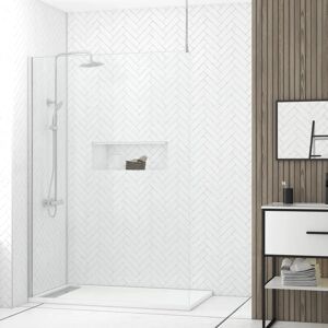 Aurlane 140x200cm Paroi de Douche Transparente - Réversible Aurlane 140x200cm Paroi de Douche Transparente - Réversible