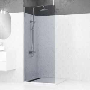 Paroi de Douche Fumée Pacf386 Aurlane - 90x200cm Réversible Paroi de Douche Fumée Pacf386 Aurlane - 90x200cm Réversible