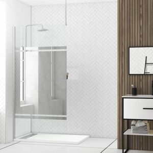 Aurlane - Modèle PACF454 Paroi de Douche - Réversible, Profil Chrome Aurlane - Modèle PACF454 Paroi de Douche - Réversible, Profil Chrome
