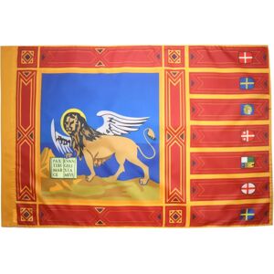 Bandera de la Región de Veneto - Poliéster - 90x60cm - Venta individual Bandera de la Región de Veneto - Poliéster - 90x60cm - Venta individual