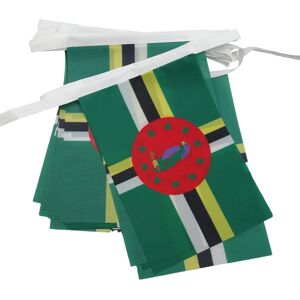 Guirnalda de Banderas de Dominica - 6M, 20 Banderas, Poliéster 21x15cm Guirnalda de Banderas de Dominica - 6M, 20 Banderas, Poliéster 21x15cm